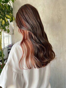 サクラ オモテサンドウ(SAKURA) インナーカラー/ブリーチありダブルカラー/フェイスフレーミング