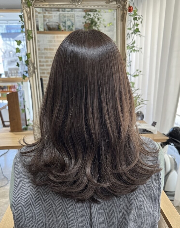カット＋ツヤカラー+1ステップトリートメント\12420→\11000【津田沼】
