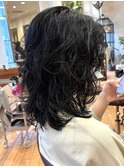 メンズパーマ メンズロング サーフカールパーマ メンズヘア
