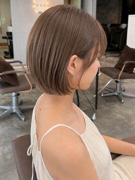 ノア 三宮店(NOA) 【NOA】丸みボブくびれボブ切りっぱなしレイヤーボブ髪質改善
