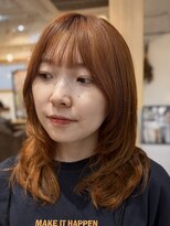 ヘアワン(HAIR One) ハイトーンオレンジカラーと軽めレイヤー
