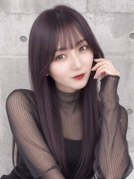 スターズレイ 本川越(STARS ray) 美髪ロング ストレートヘア シースルーバング 縮毛矯正 アッシュ