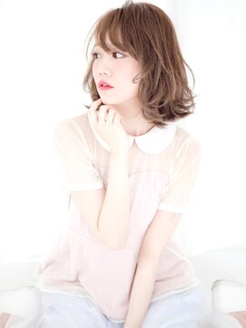 パティオン(PATIONN) ゆるふわ甘めガーリーアッシュカラーセミディボブ表参道青山原宿