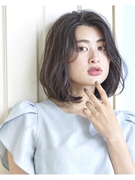 ノアエクレ 銀座(noah ecle) 『noah parfait大島流』透明感◎ツヤ感ピンクベージュ外ハネロブ