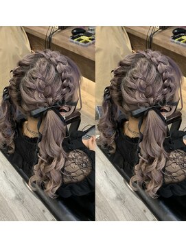 ヘアセット アリエス 新宿駅前店(aries) 編み込みツインテール
