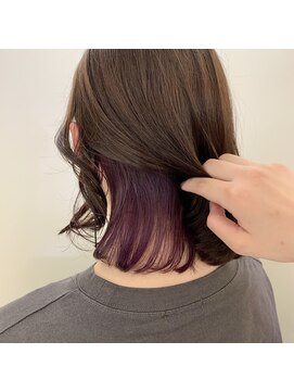 ネオリーブ クタ 町田店(Neolive kuta) ☆ボブ×ラベンダーインナーカラー☆　デザインカラー