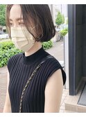 重めボブ × ハイライト