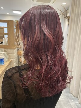 ヘアー テクニカ(hair Technica) ブリーチありピンクカラー☆