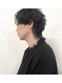 メンズヘア×マッシュウルフ