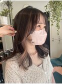インナーカラー ピンクインナー デザインカラー 韓国ヘア