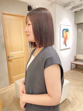 ローレン(LOREN) ミルクティーベージュぷつっとボブケアブリーチ 梅田