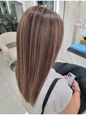 20代30代40代大人可愛いオルチャンヘアミルクティハイトーン