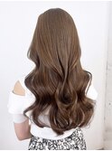 オリーブカラーくすみベージュウルフレイヤーロング_ba521661