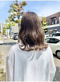 ケアブリーチダブルカラーミルクティーブラウンレイヤー韓国ヘア