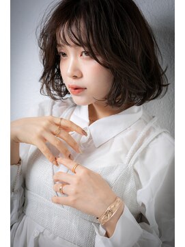 カバーヘア ブリス 上尾西口店(COVER HAIR bliss) □オリーブブラウン乾かすだけ小顔ボブパーマ415上尾30代40代