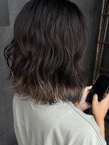 ピケ(pique)&nbsp;ボブ x テールカラー/ふわふわショート/暗髪/20代/30代/40代