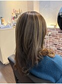 レイヤー白髪ぼかし