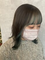 リノ(F’lino)&nbsp;ブリーチ有り_オリーブグリーン