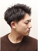 アップバングツーブロックベリーショート