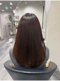 【小峯さおり】カーキブラウンカラー【髪質改善メテオカラー】