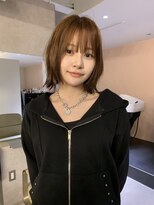 ペレ 原宿(PELE)&nbsp;ダークパープルナチュラルショート夏のヘアアレンジ原宿