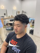 ヘアルームキムラ(HAIR ROOM KIMURA) メンズショートフェード極道パーマツーブロックスリックバック