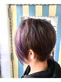 ラベンダーグレイアシメショート