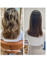 サロン クィ ベルジョーネ(SALON QUI BELLGIONE) 高難度!GMT酸縮毛矯正(毛先ビビり、ハイライト、強い波状毛)