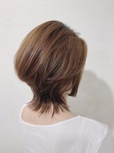 ボヌールヘア(BONHEUR HAIR) (星川スグル)ボヌール綾瀬美容室 くびれウルフ×ハイベージュ