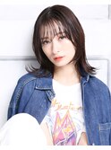 大人可愛い20代30代40代小顔クールミディ 外ハネC6