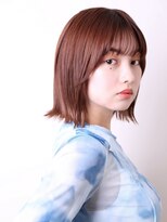 ヨファ ヘアー 芦屋店(YOFA hair) イメチェン外ハネショートボブチェリーブラウン0105