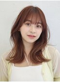 Unami くびれミディアム　シースルーバング　内巻きパーマ
