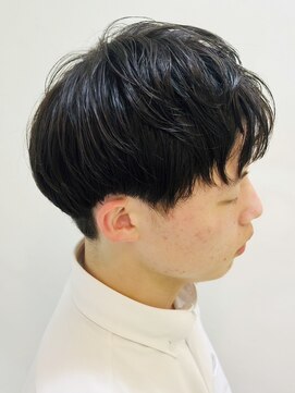 インタークロス 爽やかメンズ☆ビジネスショートマッシュ黒髪透明感カラー