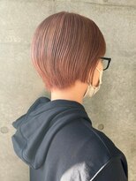 セル(CELL)&nbsp;ショートボブ　丸みショート　くすみカラー　オレンジブラウン