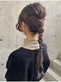 20代30代ブルージュインナーカラーイヤリングカラー