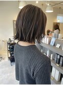 切りっぱなしボブ×ハイライトカラー