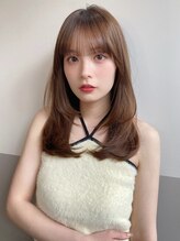 ジーナ 天神(Zina) 髪質改善＊毛先レイヤーチェリーブラウン＊美髪【Zina西通り】