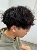 波巻きスパイラルパーマツイストパーマメンズマッシュパーマ