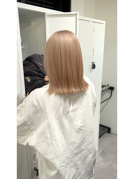 ノウハウ キョウト(KNOWHOW kyoto) 切りっぱなしボブ/ミルクティベージュ/ボブ