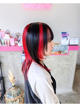 アンゼロ(UNZELO) U24学生カラー★ブロックカラーレッド×ブラック