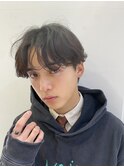 韓国マッシュスペインカールスパイキーショートブルーブラック