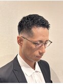 ビジネス フェード 濡れパン 短髪