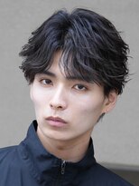 フィフス(fifth)&nbsp;原宿微わけセンターパートフェザーパーマビジネスヘア刈り上げ