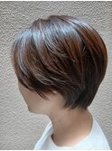 目黒大人ショートカットショートボブ白髪ぼかし白髪染め30代40代