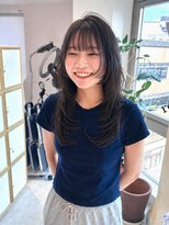 ビビディ バビディ ブー 河原町三条店(Bibbidi.bobbidi.boo) 透明感黒髪 韓国風ミディアムレイヤーハッシュカット