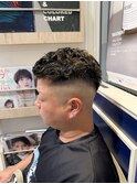 極道パーマ/オールバックパーマ/ハイフェード/金メッシュ