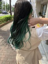 ルモ ヘアー 泉佐野店(Lumo hair)&nbsp;インナーカラー/グリーン