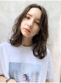 ロングボブ×ローライト×アッシュカラー