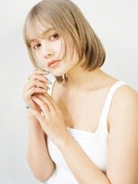 ビューティービースト 大名店(beauty:beast)&nbsp;ハイトーンベージュ×軽めなミニボブ