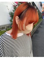 リアラバイアルティナ 船橋店(Liara by artina)&nbsp;マッシュヘアー_フレッシュ_レトロガーリー_オレンジカラー